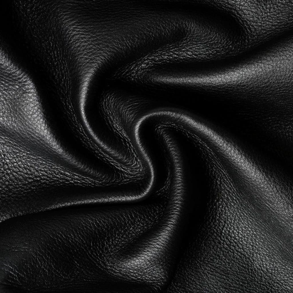 Scrunched up leather