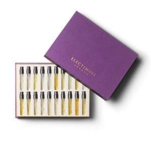 Electimuss Discovery box set of perfume samples with lid offset