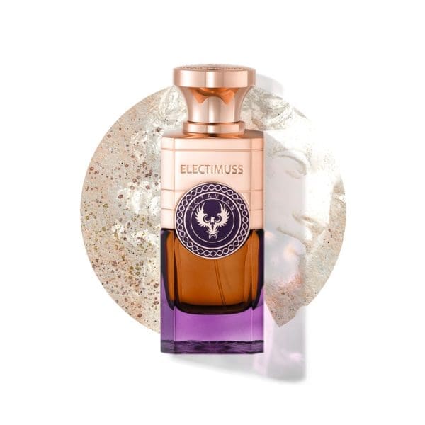 Octavian perfume on shimmering circular background